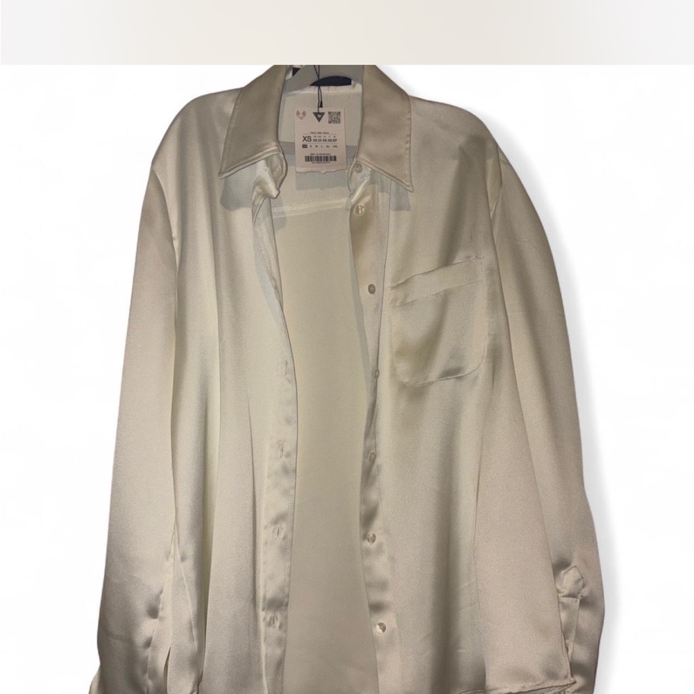 Zara Cream Button Down Shirt